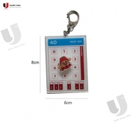 [Local Seller] 4D Spinning Keychain Fortune God Keychain Lucky Number 888 Good Luck Charm Gift HENG 