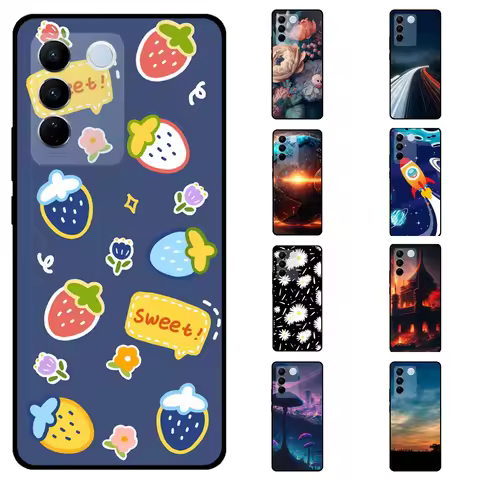 For Vivo V27E V2237 V27 Pro V2230 V 27 Case TPU Soft Silicone Marble Cat Shockproof For Vivo V27 5G 