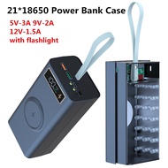 T21 C16 C16D 18650 Flashlight Battery Charger Box Power Bank Holder DIY Shell Case Dual USB 21x18650 Battery Shell Storage Organize