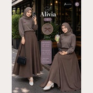 ALIVIA SET ROK. Bahan Knit Premium. LD.110cm PB.65cm Skirt Premium. LP.60-110cm PJ.Rok 96cm.