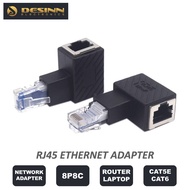 RJ45 Network Extender 90 Degree Right Angle Ethernet LAN Extension Adapter for Cat5 Cat6 Router PC