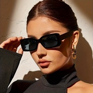Rectangle Fashion Glasses For Women Men Retro 90s Vintage Sun Shades Glasses For Summer Beach Travel