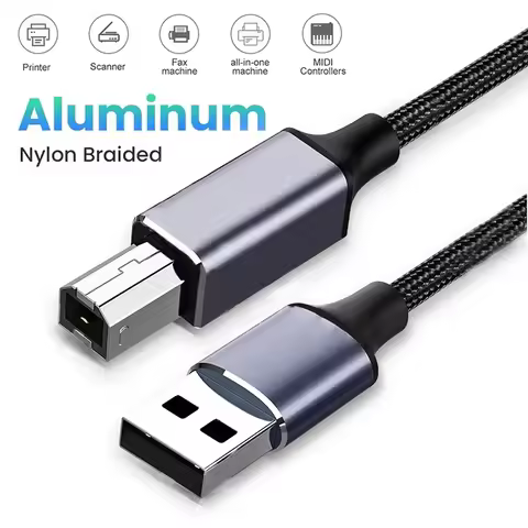 0.5/1/2/3m USB Type-C to USB Type B 2.0 Cable For Macbook Pro HP Canon Brother Epson Dell Printer Ty