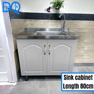 Du Qin Stainless Steel Kitchen Cabinet 2 Doors with Single Sink Sink Cabinet