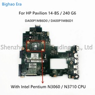 Untuk Papan Utama Laptop Hp Pavilion 240 G6 14-bs Dengan Cpu N3060 N3710 925425-001 925425-601 92542