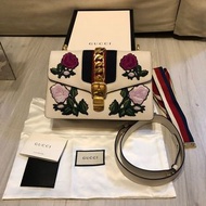 Gucci Sylvie embroidered small shoulder bag
