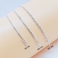 Silver 925 Necklace“Kalung Perak 925”925銀項鏈  [Anchor Chain Plain] “Rantai Sauh”【萬字鏈】