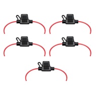 5 Pack Waterproof Inline Fuse Holder 12 Gauge AWG Wire Cut Off Switch 12V 30A Fit Boat, ElectrG9:4