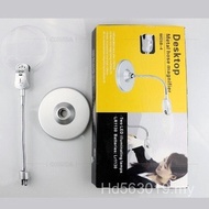 LED Light Spring Tube Round Bottom Magnifying Glass Dimensional Reading Frameless MG5B-4 Electronic 