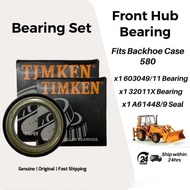 Backhoe CASE 580 2WD Front Hub Bearing Set 32011X 603049/11 & Seal A61448/9 580g 580f 580k
