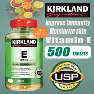 (การจัดส่งรวดเร็ว) Kirkland Vitamin E 400IU 180mg 500 softgels Kirkland วิตามิน E