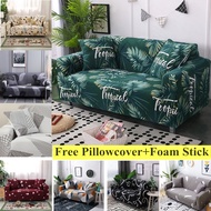 Elastic Sofa Cover Regular&amp;L Shape Stretchable 1/2/3/4-seater Seat Cover Slipcover