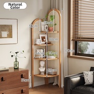 ZHUSHANXIA | Retro Rattan 90 Degree Corner Shelf