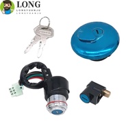 Motorbike Ignition Switch Fuel Gas Cap Cover Steering Lock Key Set For Suzuki GN 125 HJ125 GN125H  G