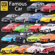 CCA 1:64 Famous Car Model Alloy Diecast Toys Classic Vehicle For Children Gifts Hot Wheels Boy Kid's AUDI TOYOTA MASERATI NISSAN