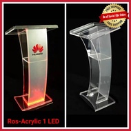 VCON Rostrum Stand Podium Acrylic Rostrum With LED Light