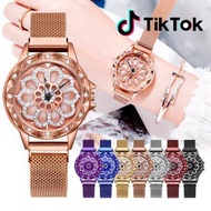 READY STOCK RINO Women's Magnet Watch JT ROTATION Jam Tangan Wanita