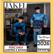 2026 Jakel Baju Melayu Lanang Premium SLIM FIT by Jakel Cekak Musang Free Butang Baju dan Sampin Mal