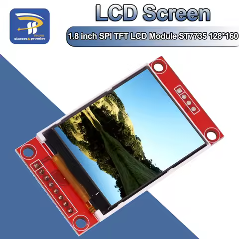 1.8 inch TFT LCD Module LCD Screen Module ST7735 SPI serial 51 drivers 4 IO driver TFT Resolution 12