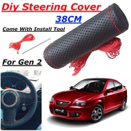 Proton Gen2 Steering Wheel Cover Leather DIY Kulit Jarum Jahit Sarung Cover Steering Kereta