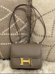 U stamp！Hermes Constance 19 康康 大象灰金扣 Epsom