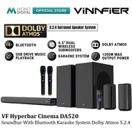 VINNFIER VF HYPERBAR CINEMA DA520 1300W DOLBY ATMOS 5.2.4 SOUNDBAR WITH BLUETOOTH KARAOKE SYSTEM SPE