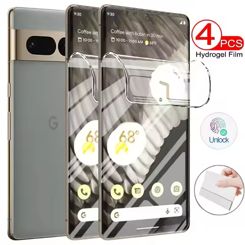 4PCS For Google Pixel 7 Pro Hydrogel Film For Google Pixel 8 Pro Screen Protectors For Google Pixel 