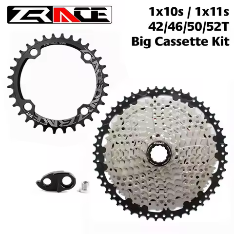 NEW ZRACE 104BCD Chainring 34T/36T/38T+Cassette 46T/50T/52T for MTB Road Bike,1x10/11 Speed Big Bicy