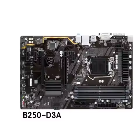 For Gigabyte GA-B250-D3A Motherboard B250 D3A LGA 1151 DDR4 Mainboard 100% Tested OK Fully Work Free