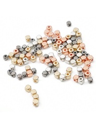 200-300顆/包3mm 4mm Kc黃金藍白 Ccb塑料方形長方體種子珠散珠,適合diy手鍊配件珠寶製作用品
