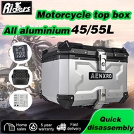 [50% discount]AENXRD Top Box Motorcycle Box 45L Givi Box Motorcycle With Base Plate alloy top box