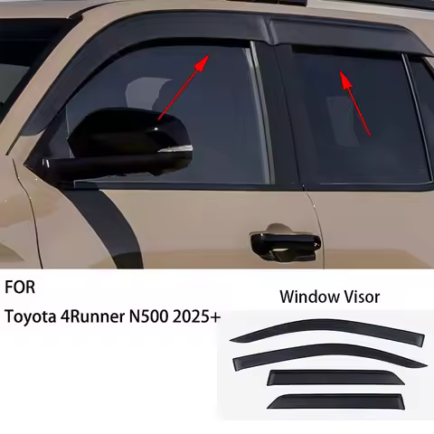 car accessories FIT For Toyota 4Runner N500 2025 2026 black Window Visor Vent Shades Sun Rain 4PCS