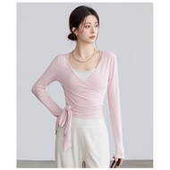 2025 New Style Laced-Up Yoga Clothes Women's Slim-Fit Sweatshirt Running Cy