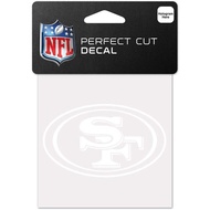 Wincraft NFL San Francisco 49ers 4x4 Perfect Cut White Decal, One Size, Team Color