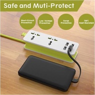 【Sale】4 USB Portable Extension Socket SG-UK Plug 1.5m Cable AC Power Travel Adapter USB Smart Phone Charger