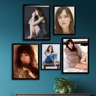 Dakota Johnson Canvas Art Poster and Wall Art Picture Print, Modern Family Bedroom Decor Posters,Dec