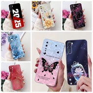 Clear For OnePlus Nord Case AC2001 AC2003 Aesthetic Cute Cat Fashion Flowers Painted Back Cover One 