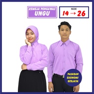 KEMEJA PENGAWAS KOSHIBO LICIN LENGAN PANJANG UNGU MUDA / LONG SLEEVE SCHOOL UNIFORM PREFECT BAJU PEN