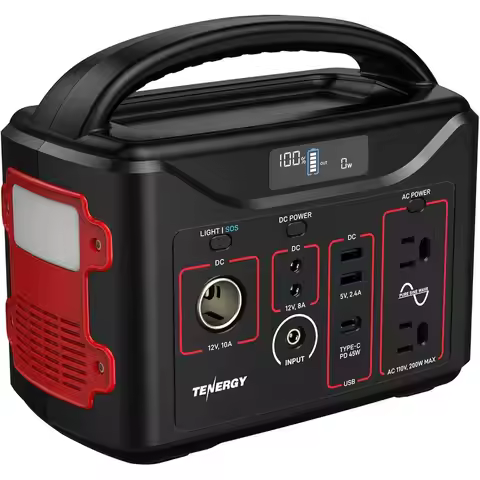 T320 Portable Power Station, 300Wh Battery, 110V/200W (Surge 400W) Two e Sine Wave AC outputs, USB t