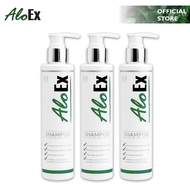 AloEx Original Shampoo 3 ชิ้น แชมพูลดผมขาดร่วง สูตรสำหรับผมปกติ/ผมมัน ส่งฟรี