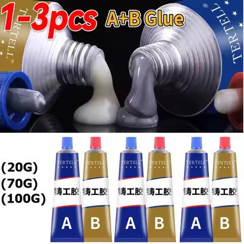 1-3PCS AB-Metal Adhesive Liquid Weld Aging Resistance Heat Resistant Glue Extrusion for Hard Plastic