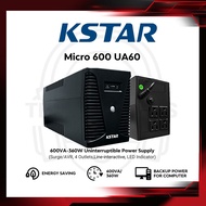 Kstar UPS 600VA-360W Uninterruptible Power Supply, Micro 600 UA60, 4 Outlet, AVR/Surge