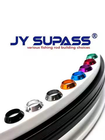 JY SUPASS 5pcs fishing rod custom trim rings Diy fishing rod repair aluminum winding check