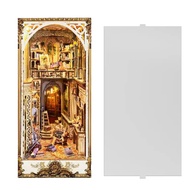 In stock Retro Baroque Dreams DIY Wooden Book Nook Shelf Insert Miniature Kits Bookshelf Home Booken