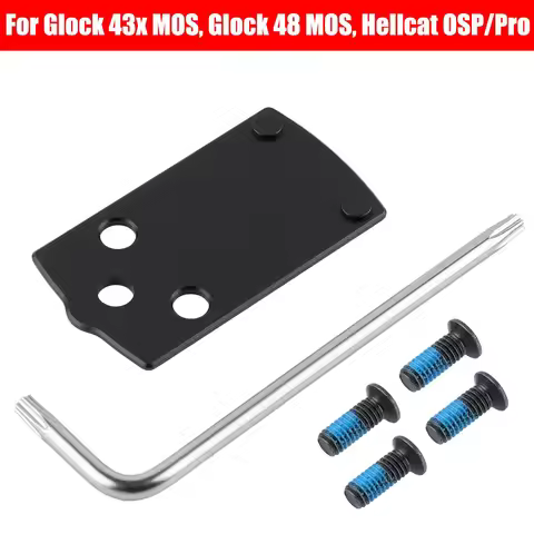 Red Dot Scopes Mounting Base for Glock 43X/48 MOS Hellcat PRO/OSP Compatible Holosun 407k/507k Shiel