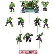 Cake Topper Hulk solo cartoon NEW Contents 10pcs