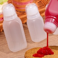 3Pcs Condiment Squeeze Bottles - Salad Oil Ketchup Storage Box Oil Bottle With Scale - Portable Sala