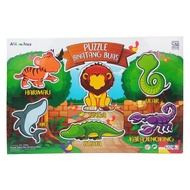 Wooden Children's Toy Puzzle: Buas Animals