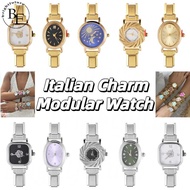 Flowers Windmill Styles Stainless Steel Italian Charm Modular Watch Bracelet DIY Wrist Watch Jewelry
