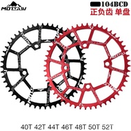 MOTUSV Mountain Bike Positive and Negative Chainring 104BCD Single Speed 40T42T44T46T48T50T52T Chain